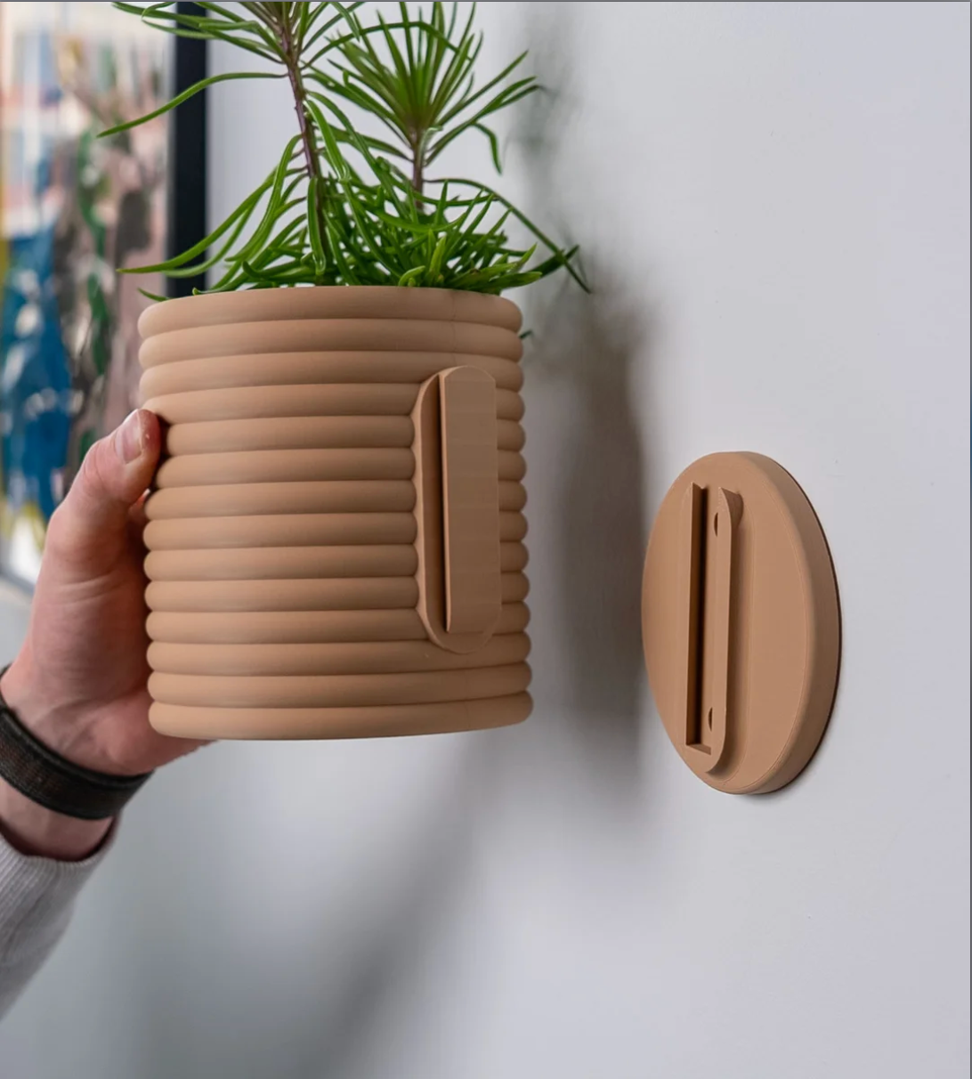 Ribbed Wall Planter